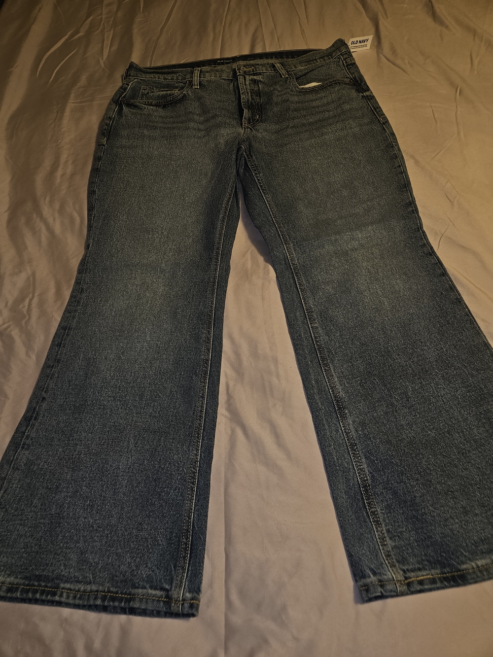 Old Navy Wide-Leg Boot Cut Jeans in Dark Blue Wash Sz 16s